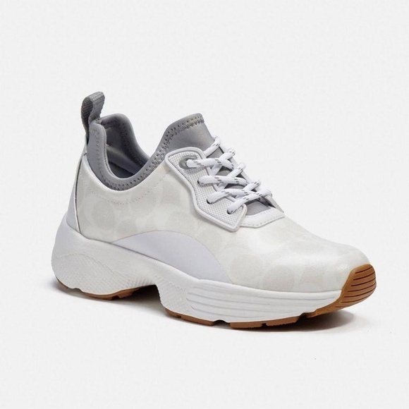 Coach Shoes - Coach Women's White and Grey Trainers
